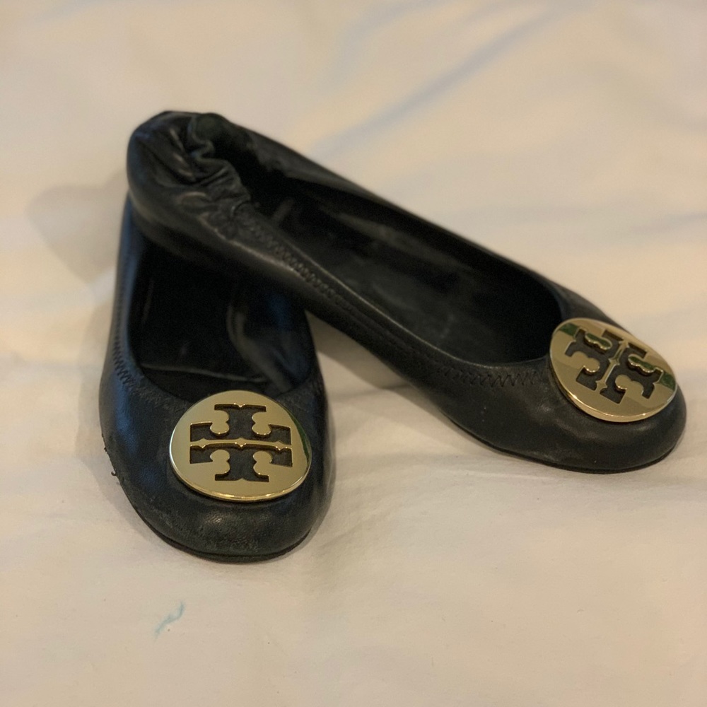 Tori Burch Minnie Travel black ballet flat.